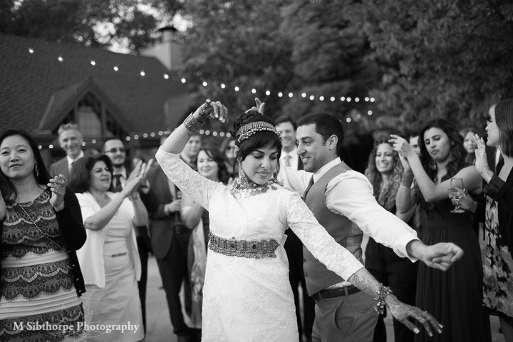 The bride and her brother dancing