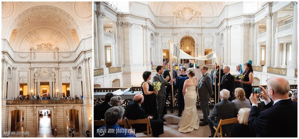 Mayor's Balcony private wedding, san francisco city hall wedding