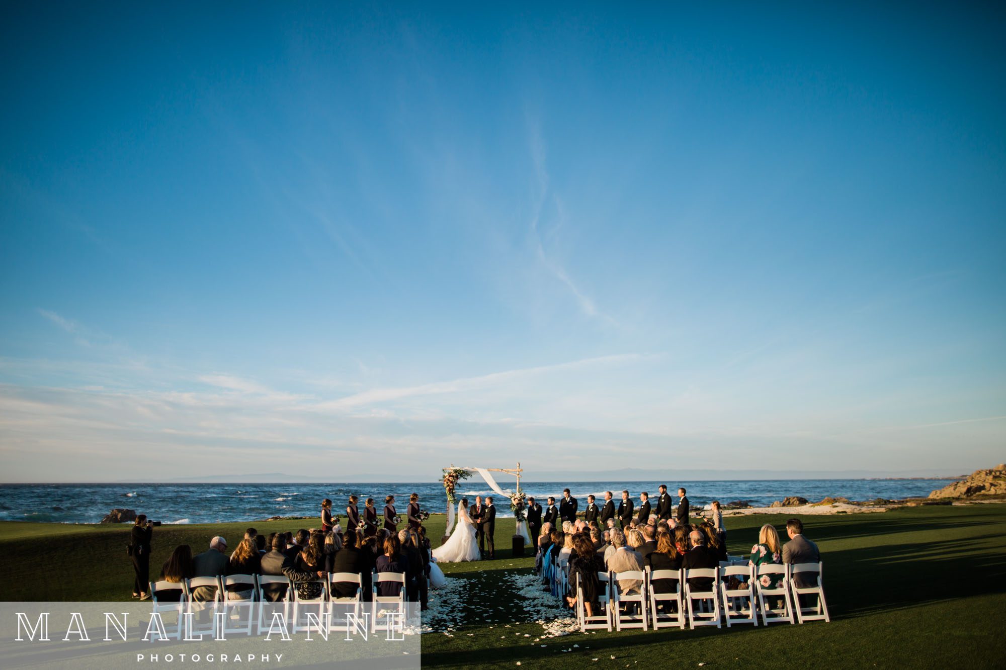 17 Mile Drive Wedding, Hole 14, Monterey Peninsula Country Club, Pebble Beach Beach