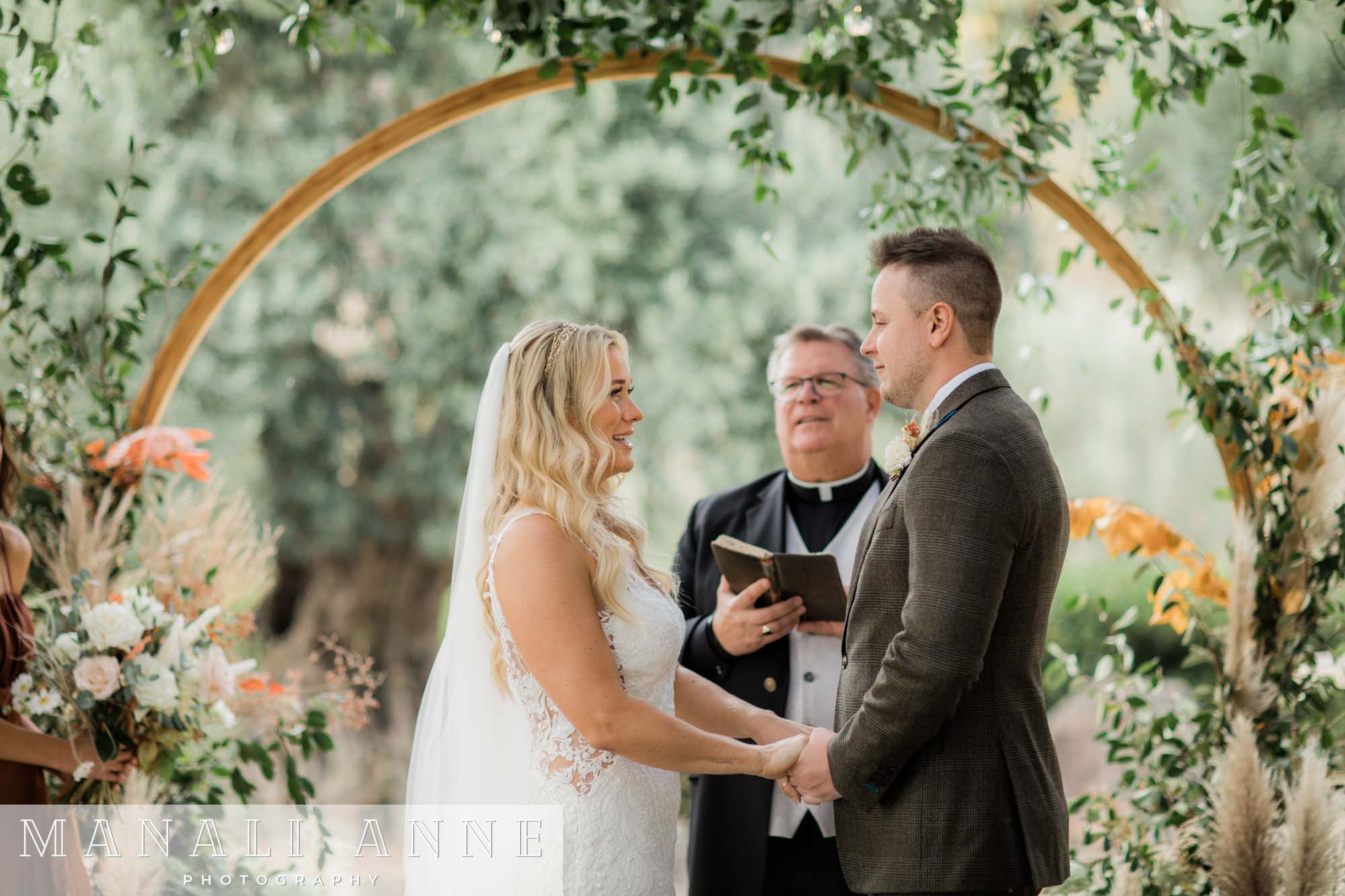 Wedding vows at Chateau St. Jean Winery